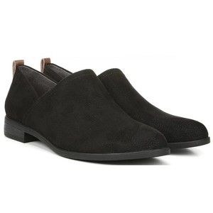 Dr Scholls Womens Size 6‎ Faux Vegan Suede Leather Black Chevron Ankle Boots